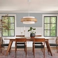 thumbnail image 7 of Aiwen 23.6 IN Hanging Light Fixture White Adjustable Pendant Lights with Cloth Shade for Living Room, Farmhouse, 7 of 7
