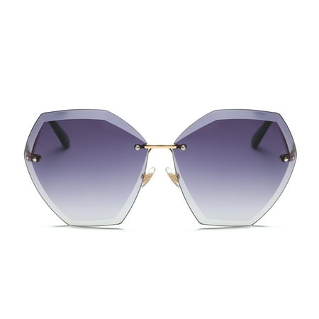 Clearance! Boundless Large Square Cut Edge Sunglasses Fashion Ocean Piece Gradient Sunglasses Cat Eyes Sunglasses