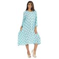 thumbnail image 1 of Bimba Printed Flared Midi Dress For Women Rayon Crepe Casual Summer Dress, 1 of 7