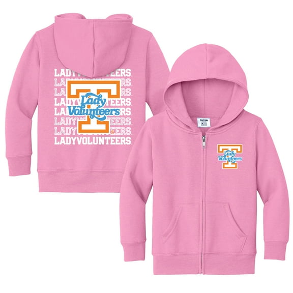 Toddler Chad & Jake Pink Tennessee Volunteers Lady Volunteers Retro Full-Zip Hoodie