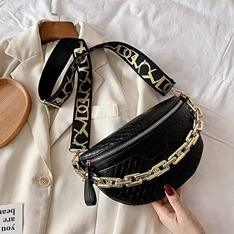 Women's Fanny Pack Leather Waist Bag Shoulder Crossbody Chest Bags Luxury  Designer Handbags Female Belt Bag