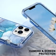 thumbnail image 4 of Compatible with iPhone 13 Pro Max Marble Case Glitter Marble Pattern Case Fashion Luxury 3 in 1 Shockproof Protective Cover for iPhone 13 Pro Max (6.7 inch) Women and Girls, 4 of 7