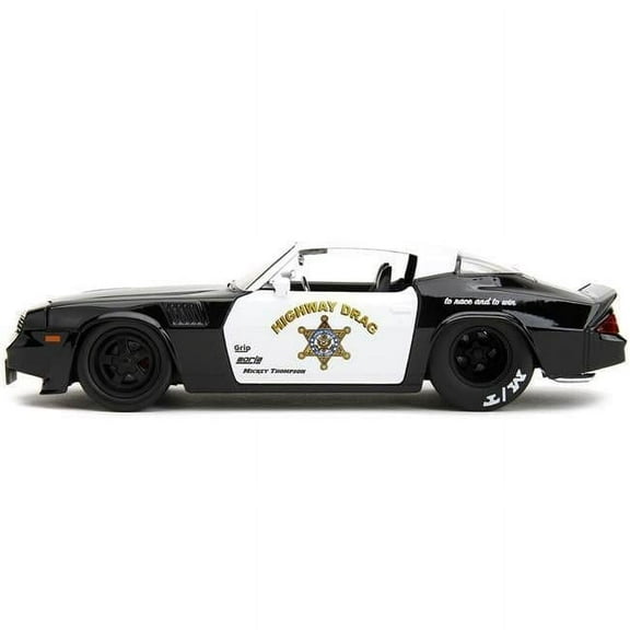 1979 Chevrolet Camaro Z28 Police Black & White Highway Drag Bigtime Muscle Series 1-24 Scale Diecast Model Car