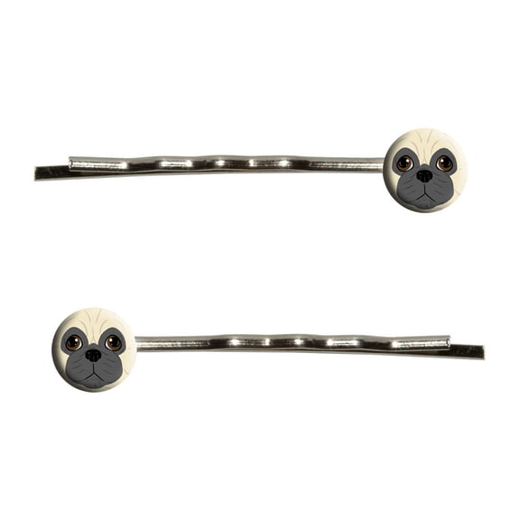 Pug Face - Dog Pet Bobby Pin Hair Clips