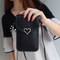 thumbnail image 1 of Bolsas pequeñas para teléfono móvil CUTICAT tarjetero ligero compartimento negro Monedero para teléfono con pantalla táctil, 1 of 8