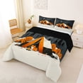 thumbnail image 2 of Erosebridal Camping Tent Cartoon Cat Queen Comforter Set 3pcs for Boys Girls,Adventure Theme Bedding Comforter Set for Kids Teens,Black Reversible,Breathable Home Decor, 2 of 6