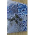 thumbnail image 3 of Qianying Peony Sheer Voile Curtain,Blue Flower Tulle Transparent Window Treatment for Living Room Bedroom Glass Door,200 By 100 Cm Each,1 Set of 2 Panels, 3 of 10
