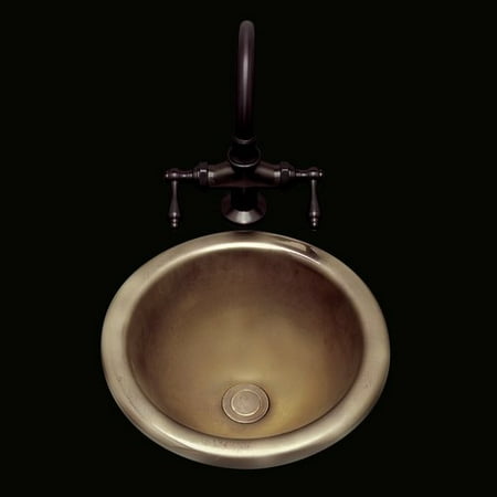 Bates Bates Donna Ceramic Circular Undermount Bathroom Sink With Overflow