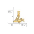 thumbnail image 2 of 14k Gold Mini Flying Animal Sealife Fish Pendant Necklace 6.3x11.5mm Wide 1.1mm Thick Pendant for Women, 2 of 2