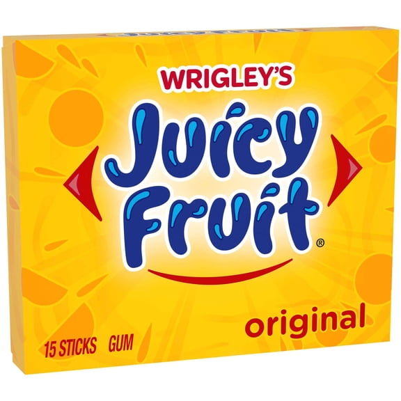 Wrigley Single Serve Juicy Fruit Gum -- 120 per case.