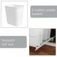 thumbnail image 4 of Smart Design 6 Gallon Double Pull Out Waste Basket Drawer - Set of 2 - White, 4 of 5