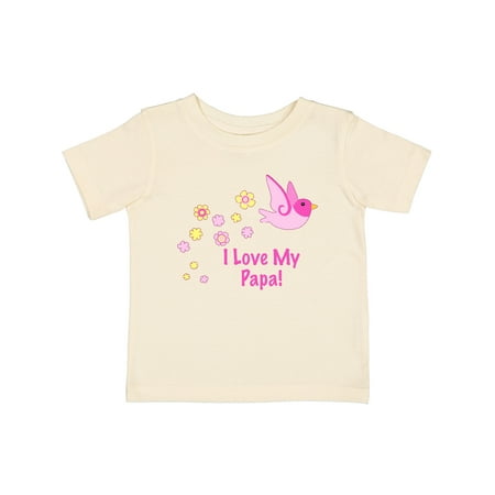 

Inktastic I Love My Papa! Gift Baby Girl T-Shirt