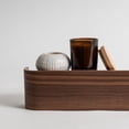 thumbnail image 4 of Kazai. Wall-Mounted Coat Rack 'Toke' - Modern Design Coat Rack With Hidden Wall Hooks - Solid Wood Veneer Panel Coat Hanger - Walnut, 4 of 5