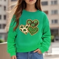 thumbnail image 2 of Girls Jumpers Cute Printed Long Sleeves Sweatshirts Casual Crew Neck Fall Winter Pullover Tops Clothes Casual Comfy Fleece Jumper School Warm Girl Coat, 2 of 5