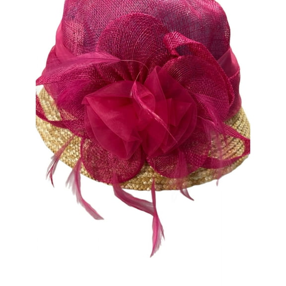 August Hat Company Wheat Straw Brim Hat, Pink