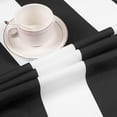 thumbnail image 5 of Black and White Striped Tablecloth for Rectangle Tables, Geometric Stripe Waterproof Table Cloth for Kitchen Dining Room, Polyester Tablecloth Rectangle 60\u201d x 120\u201d, 5 of 6