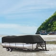thumbnail image 4 of iCOVER Trailerable Pontoon Boat Cover, Fits 17 to 20ft Long & Beam Width up to 102in Pontoon Boat with Storage Bag (Black 17'-20'), 4 of 5