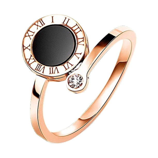 Xihbxyly Anillo de Acero Digital, Diseño de Cola de Diamante Abierta, Circonitas Brillantes, Aleación, Resistente Al Deslustre, Accesorio Elegante, Regalo para Ella, Joyería de Moda, para Damas y Niñ