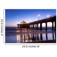 thumbnail image 2 of Wallmonkeys Manhattan Beach Pier Peel and Stick Wall Decals Mural WM166480 (24 in W x 16 in H), 2 of 4