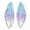 Light Sky Blue, variant on 50Pcs Resin Big Wing Charms Insects Wing Pendants Colorful with Gold Foil 51mm-Random Mixed