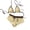 C-Light Yellow214, variant on Bikini Swimwear Women Retro Polka Dot Two Piece Swimsuits Self Tie Halter Triangle Drawstring Bathing Suit Soft Beachwear