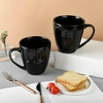 thumbnail image 3 of Large Coffee Mug Ceramic Tea Cup for Office and Home Big Capacity with Handle set of 2(black), 3 of 13