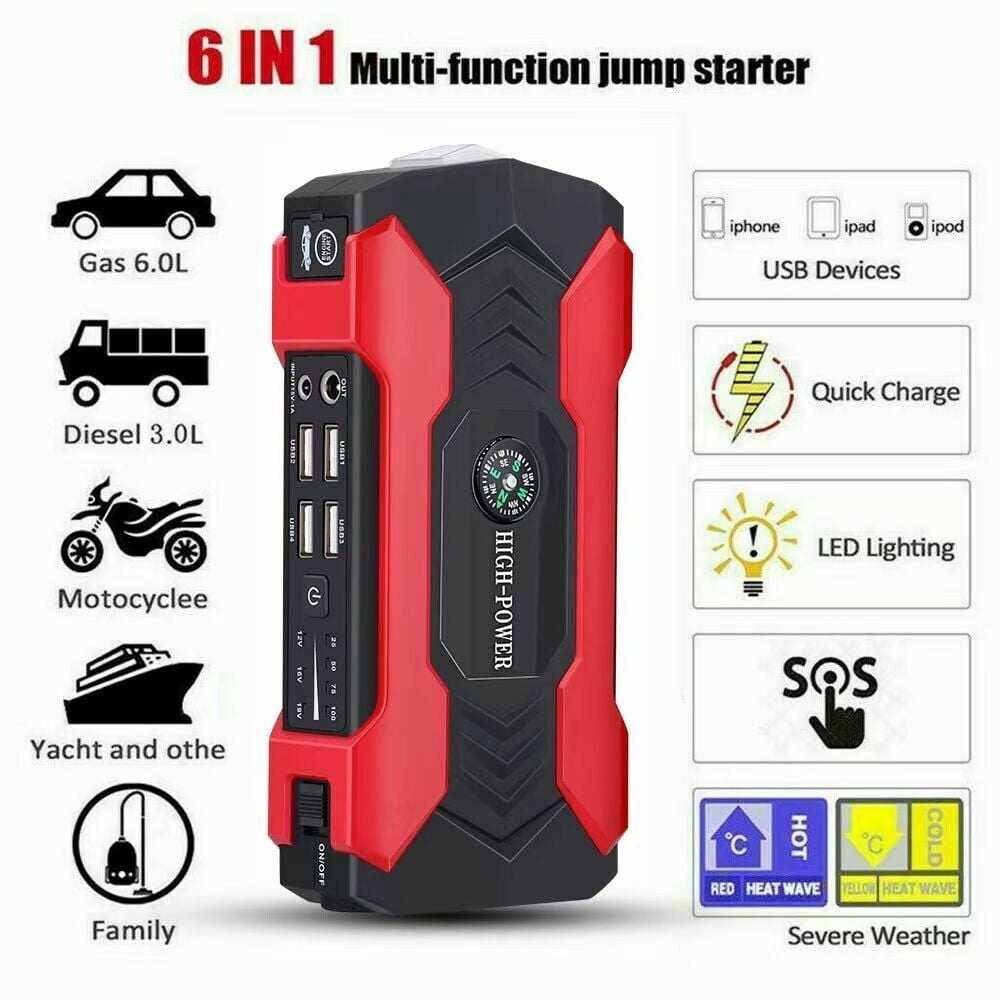 Belita Amy 99800mAh Car Jump Starter Portable Power Bank Battery Charger 7.01" x 1.49" x 3.15"