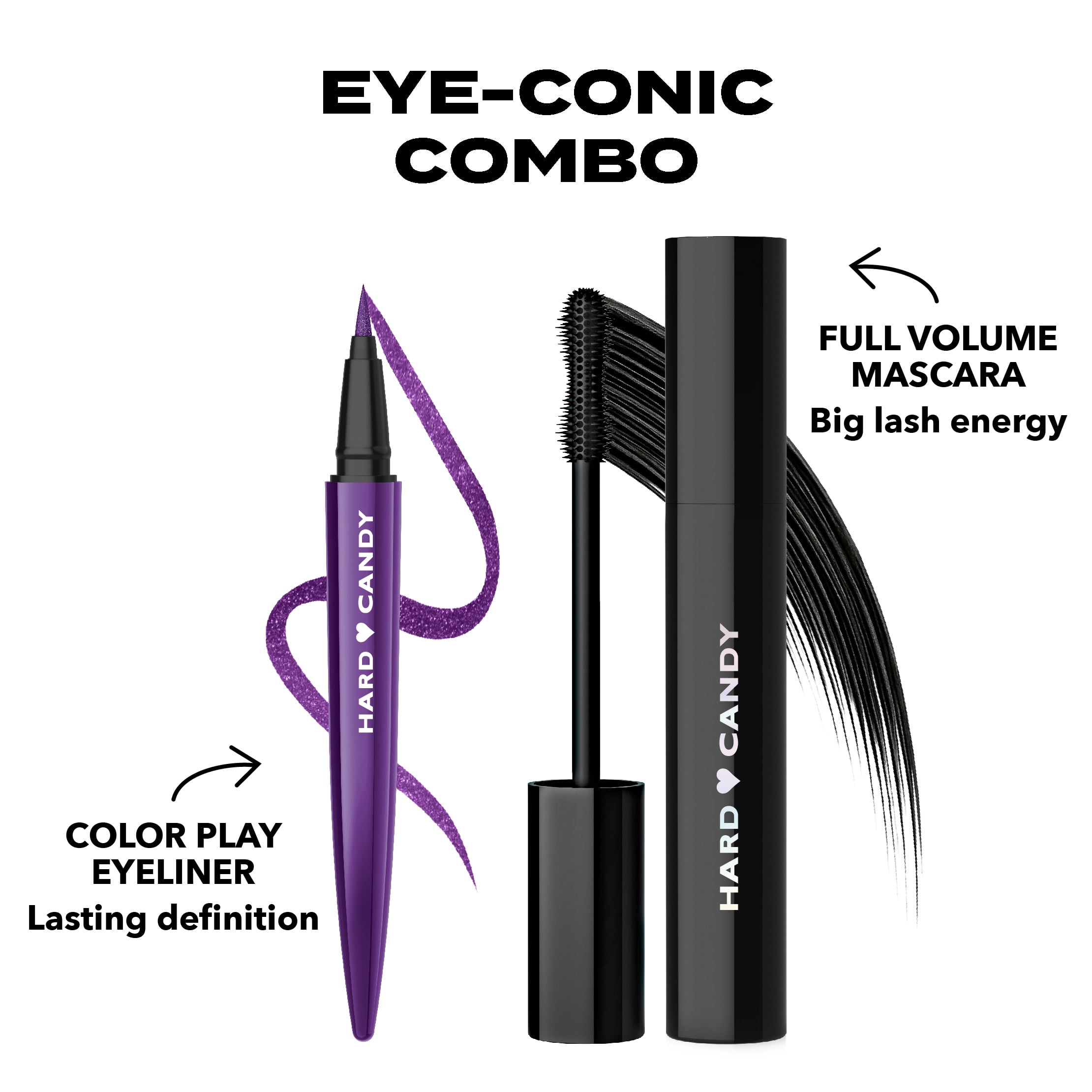 (2 pack) Hard Candy Party Lines Color Play Eyeliner, Liquid Liner, 24HR Wear, Like Royalty, Metallic Purple