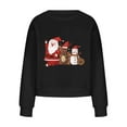 thumbnail image 4 of Womens Fall Fashion Christmas Long Sleeve Shirts for Women Cute Reindeer Graphic Sweatshirt Round Neck Loose Sweatshirts Xmas Holiday Tops, 4 of 6