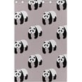 thumbnail image 3 of Coolnut Window Curtain Panels Pandas On Old Pink Grommet Top Room Darkening Thermal Insulated Blackout Window Treatment Drapes 2 Panels W55 x L84 In, 3 of 5