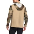 thumbnail image 3 of Mens Long Sleeve Sun Protection Shirts Spf UV Upf 50+ CamouflageShirts Long Sleeve Summer Lightweight Fishing Hoodies with Mask,Green 2XL, 3 of 5