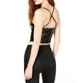 thumbnail image 2 of J.O.A. Womens Sleeveless Crop Top Blouse, Black, Small, 2 of 2