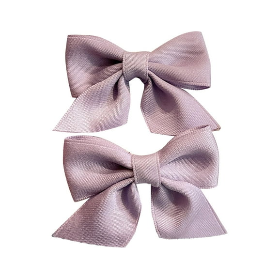 MEZZALL Girls Hair Bows Kids Ribbon Clips Barrettes Cute Hair Accessories For Toddlers Baby Girls Hair Clips Non- Grip Hairpins Solid Color Versatile Child Clothes