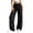 Black, variant on Olyvenn Women's High Waist Straight Leg Sweatpants, Elastic Drawstring Waist, All-Match Casual Trousers for Daily Wear Dark Gray M