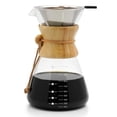 thumbnail image 1 of 1000ML Cafetera De Vidrio Reutilizable,Juego De Cafetera Pour Over Con Filtro De Acero Inoxidable 30, 1 of 7