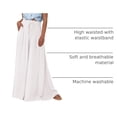thumbnail image 4 of Pantalones PRETTYGARDEN Palazzo de Pierna Ancha Verano 2025 Blanco Talle S, 4 of 8