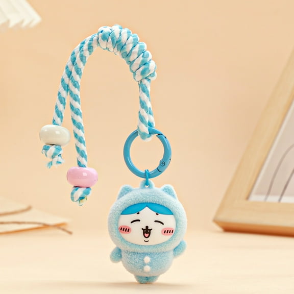 Chiikawa Pendant Keychain Cute Usagi Hachiware with Rope Kawaii Bag Charm Accessories Gift