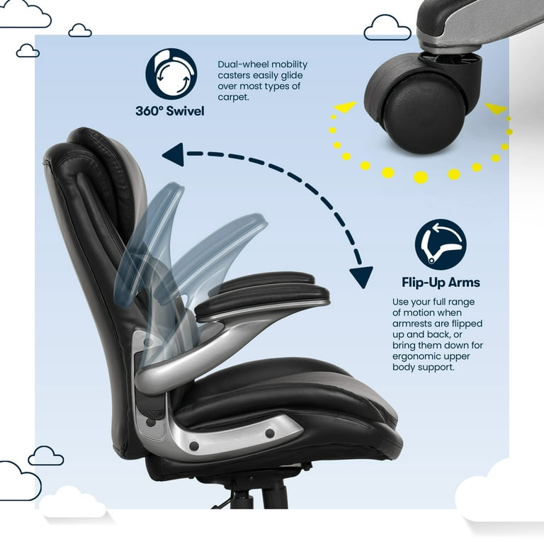 SERTA 3-D ACTIVE BACK MANAGER CHAIR 