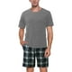 thumbnail image 1 of WILLBEST Pijama Corto Informal para Hombre, Moda para Hombre, Cuello Redondo, Color Liso, Manga Corta, A Cuadros, para Uso Doméstico, 1 of 7