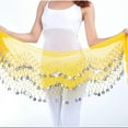 thumbnail image 3 of zttd chiffon belly dance scarf wrap belt tribal sash skirt silver 128 coins a, 3 of 3