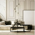 thumbnail image 2 of Modern Dining Room Cluster Chandelier 5-Light Black and Brass Teardrop Chandelier with Clear Glass Shades, 2 of 5