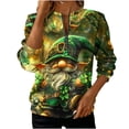 thumbnail image 3 of TaTaai Ladies St. Patrick's Day Fashion Print Loose Round Neck Sweatshirt Long Sleeve Casual Top Soft Comfortable for Daily Home Office Streetwear Gift, 3 of 5