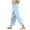 Light Blue-01, variant on REALiKUN Womens Summer Linen Pants Women Drawstring Elastic Waist Harem Pant Basic Lightweight Linen Pants Straight Leg