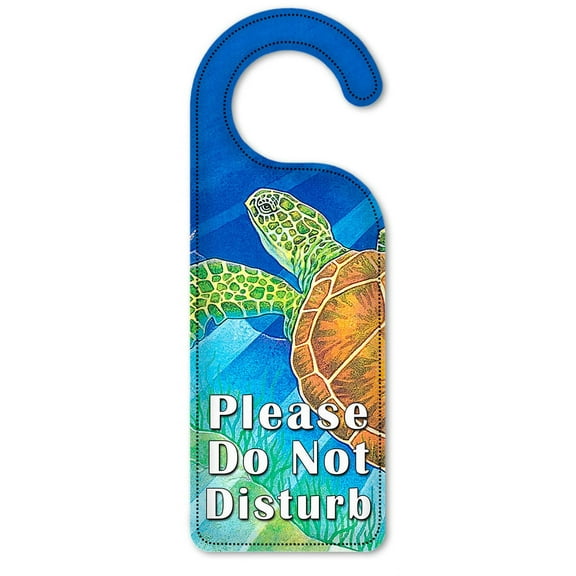 Do Not Disturb Door Knob Hanger Sign - Sea Turtle