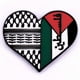 thumbnail image 2 of Palestine Flag Enamel Pin Map Badge Heart Shaped Brooch Lapel Pin, 2 of 6