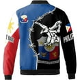 thumbnail image 3 of Lotusprinthandmade Personalized Philippines Flag All-over Print Bomber Jacket S-5XL Multicolor, 3 of 5