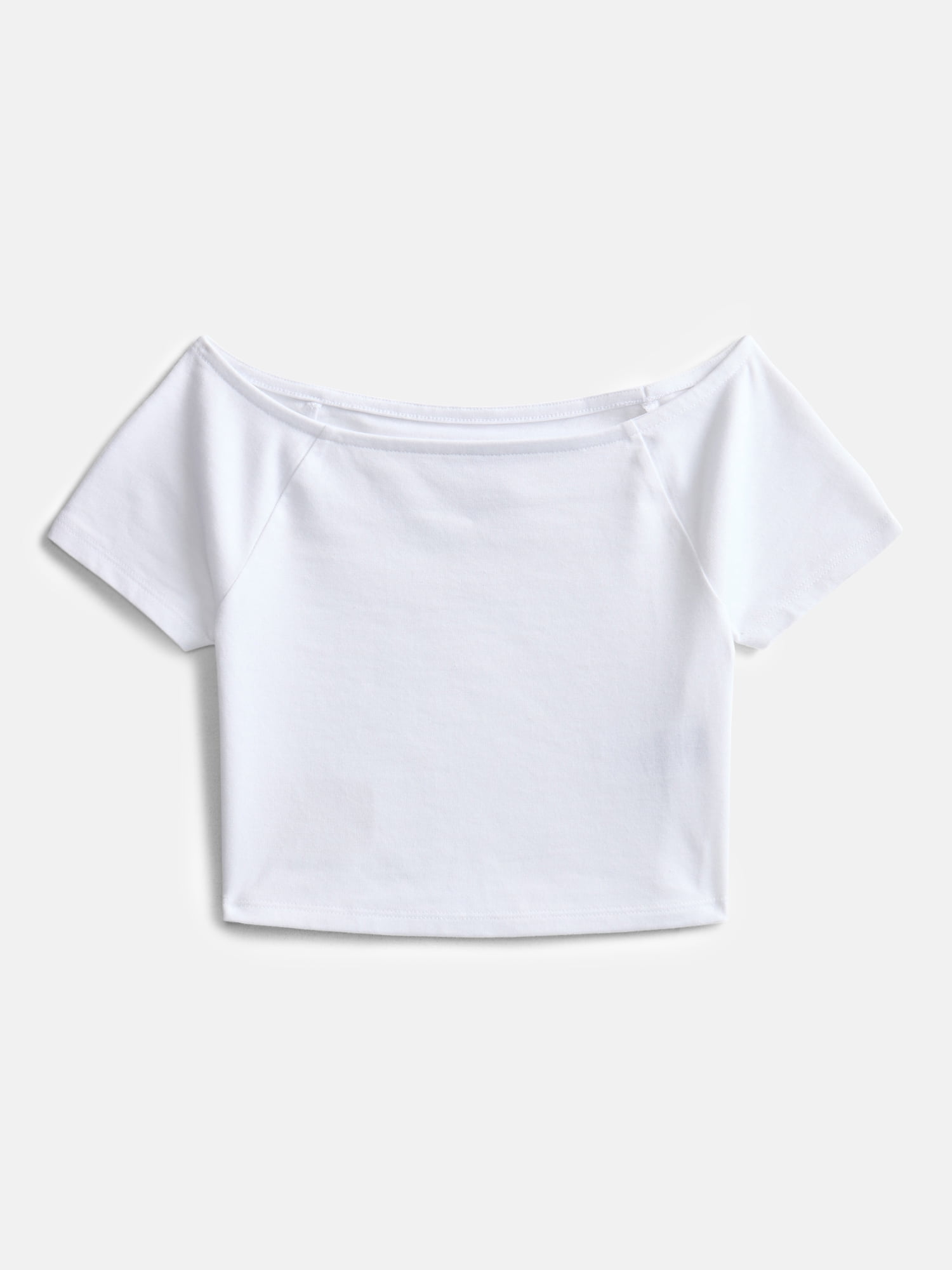 Weekend Academy Girls Wide Neck Knit Top with Short Sleeves, Sizes 4-18