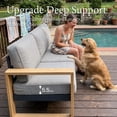 thumbnail image 5 of LayinSun 4 Pieces Aluminum Patio Furniture Set with Coffee Table, Oversized Seat with Hight Back, Outdoor Conversation Sets for Porch, Balcony, Deck, 5 of 8
