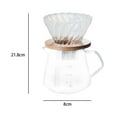 thumbnail image 4 of Carafe en Verre Résistante à la Chaleur Réutilisable avec Filtre Anti-Brûlure Portable Transparente - 600 ml, 4 of 8