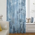 thumbnail image 5 of Blue Abstract Sheer Curtains 72 Inches Long, Vintage Geometric Gradient Oil Painting Simple Light Filering Curtains, Breathable Simi Curtain Privacy Drapes for Living Room Bedroom Window Treatment, 5 of 9